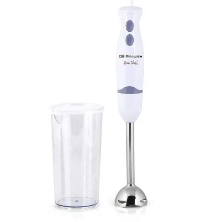 Orbegozo BT 1220 Batidora de mano 400W, 2 velocidades, brazo y cuchilla de acero inoxidable, vaso mezclador 600ml Orbegozo BT 1220 Batidora de mano 400W, 2 velocidades, brazo y cuchilla de acero inoxidable, vaso mezclador 600ml